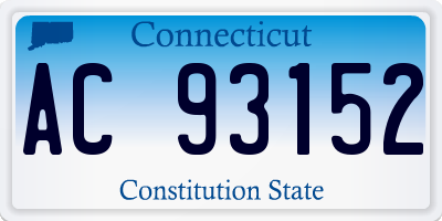 CT license plate AC93152