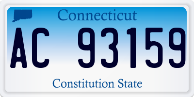 CT license plate AC93159