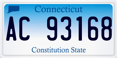 CT license plate AC93168