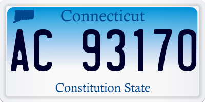 CT license plate AC93170