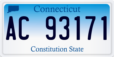 CT license plate AC93171