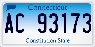 CT license plate AC93173