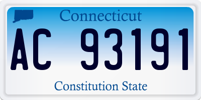 CT license plate AC93191