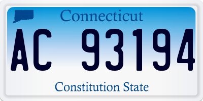 CT license plate AC93194