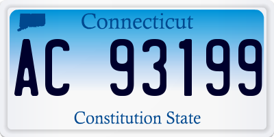 CT license plate AC93199