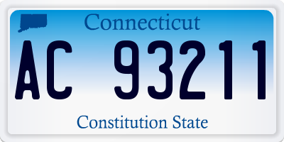 CT license plate AC93211