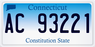CT license plate AC93221