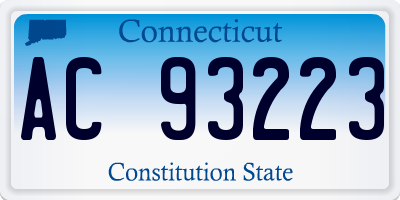 CT license plate AC93223