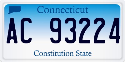 CT license plate AC93224