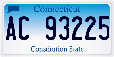 CT license plate AC93225
