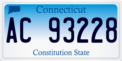 CT license plate AC93228