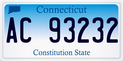 CT license plate AC93232