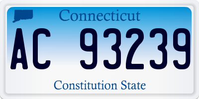 CT license plate AC93239