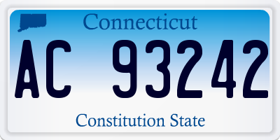 CT license plate AC93242
