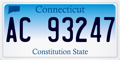 CT license plate AC93247