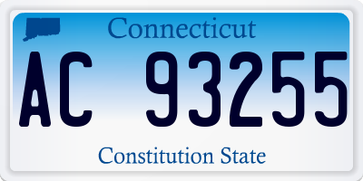CT license plate AC93255