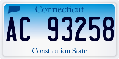 CT license plate AC93258