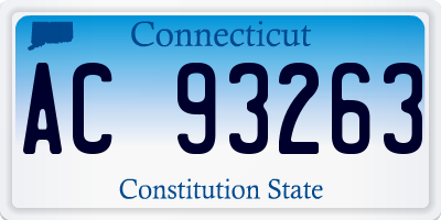 CT license plate AC93263