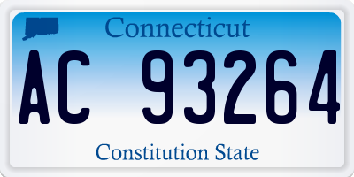 CT license plate AC93264