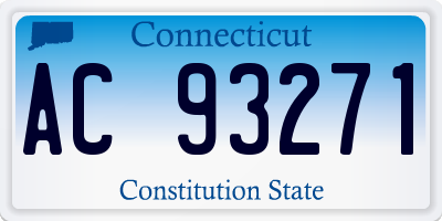 CT license plate AC93271