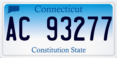 CT license plate AC93277