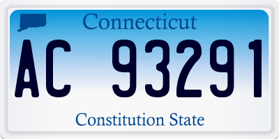 CT license plate AC93291