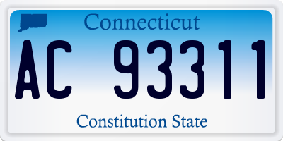 CT license plate AC93311