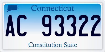 CT license plate AC93322