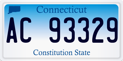CT license plate AC93329