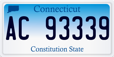 CT license plate AC93339
