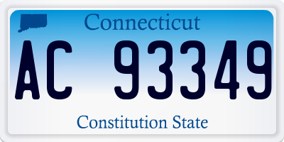 CT license plate AC93349