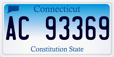 CT license plate AC93369
