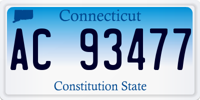 CT license plate AC93477