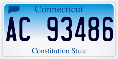 CT license plate AC93486