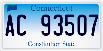 CT license plate AC93507