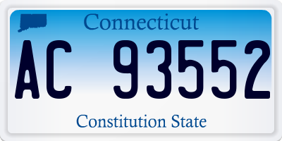 CT license plate AC93552