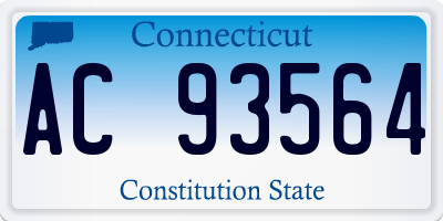 CT license plate AC93564