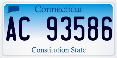 CT license plate AC93586