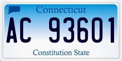 CT license plate AC93601