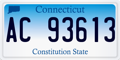 CT license plate AC93613