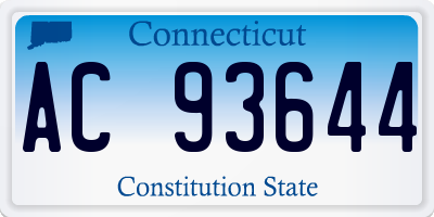 CT license plate AC93644