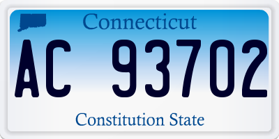 CT license plate AC93702