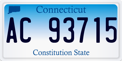 CT license plate AC93715