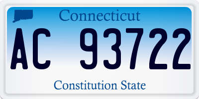 CT license plate AC93722
