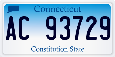 CT license plate AC93729