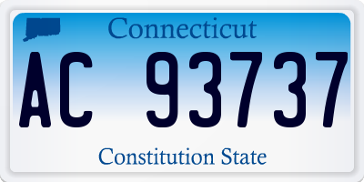 CT license plate AC93737