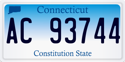 CT license plate AC93744