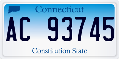 CT license plate AC93745