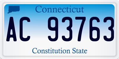 CT license plate AC93763