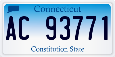 CT license plate AC93771